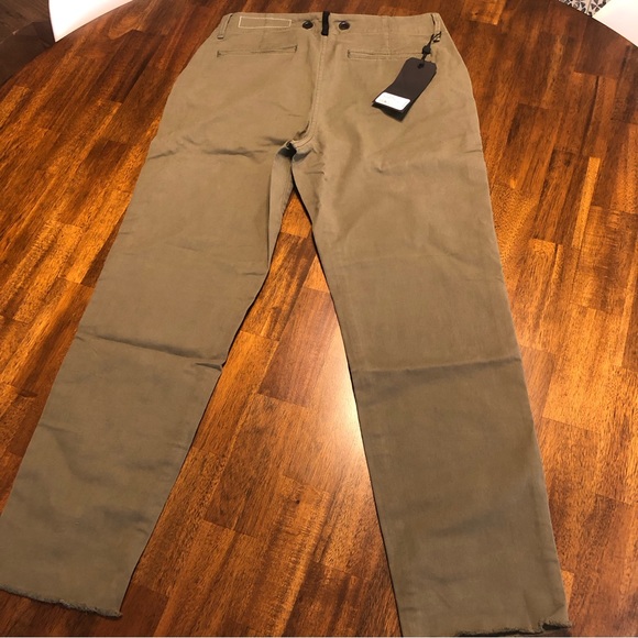 NWT $225 Rag + Bone Buckley Chino with Raw Hem in Olive - size 25! - Picture 7 of 13
